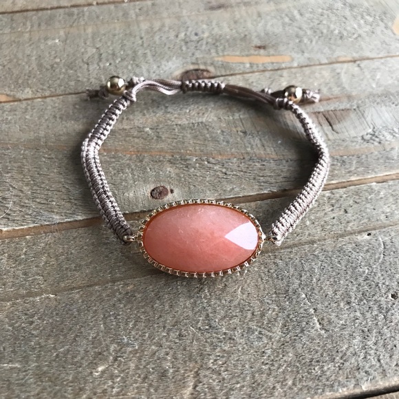 handmade Jewelry - Handmade Natural Sunstone Adjustable Bracelet